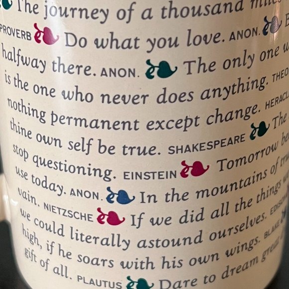Hallmark WORDS OF WISDOM Mug w/ Inspirational Quotes, Sayings & Proverbs - Picture 3 of 6